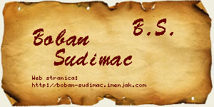 Boban Sudimac vizit kartica